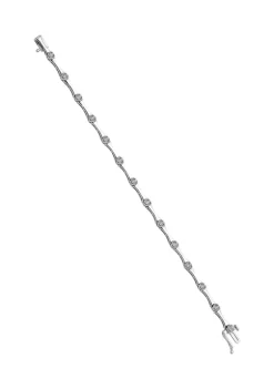 Best reviews of 🛒 1/10 ct. t.w. Diamond Bracelet in Rhodium-plated Sterling Silver by Belk & Co. 😍