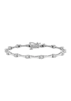Best reviews of 🛒 1/10 ct. t.w. Diamond Bracelet in Rhodium-plated Sterling Silver by Belk & Co. 😍 -DealsBelk & Co. Store Belk 35675