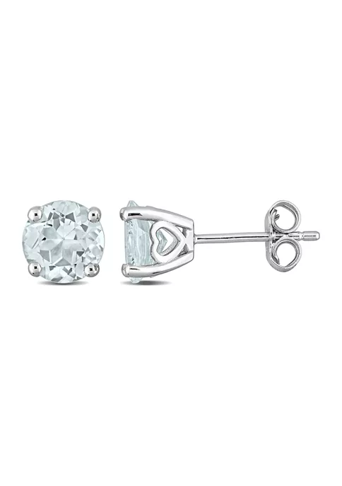 Promo ๐ 2.30 ct. t.g.w. Aquamarine Solitaire Stud Earrings in Sterling Silver by Belk & Co. ๐ 6 Promo ๐ 2.30 ct. t.g.w. Aquamarine Solitaire Stud Earrings in Sterling Silver by Belk & Co. ๐ - Image 6
