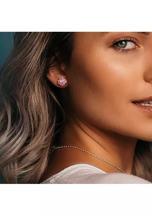 Best deal ๐ 3.25 CT TGW Rose de France Clover Earrings in Rose Plated Sterling Silver by Belk & Co. โ๏ธ 4 Best deal ๐ 3.25 CT TGW Rose de France Clover Earrings in Rose Plated Sterling Silver by Belk & Co. โ๏ธ - Image 4