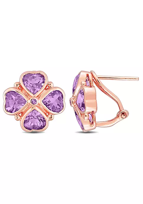 Best deal ๐ 3.25 CT TGW Rose de France Clover Earrings in Rose Plated Sterling Silver by Belk & Co. โ๏ธ 5 Best deal ๐ 3.25 CT TGW Rose de France Clover Earrings in Rose Plated Sterling Silver by Belk & Co. โ๏ธ - Image 5
