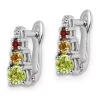 Top 10 ✨ 7/8 ct. t.w. Peridot, Citrine, Garnet and White Topaz Hinged Earrings in Rhodium-Plated Sterling Silver by Belk & Co. 🔔