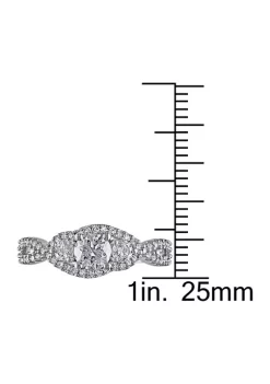 Deals 🎁 1 ct. t.w. Diamond 3-Stone Engagement Ring in 14k White Gold by Belk & Co. 🔥 -DealsBelk & Co. Store Belk 35730