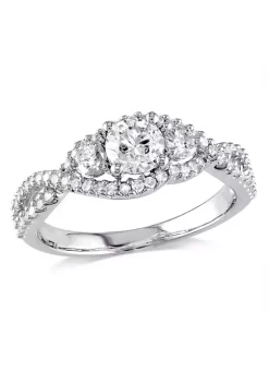 Deals 🎁 1 ct. t.w. Diamond 3-Stone Engagement Ring in 14k White Gold by Belk & Co. 🔥 -DealsBelk & Co. Store Belk 35732