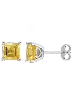 Cheap 🛒 2.1 CT TGW Square Citrine Earrings in Sterling Silver by Belk & Co. 🥰 -DealsBelk & Co. Store Belk 3574