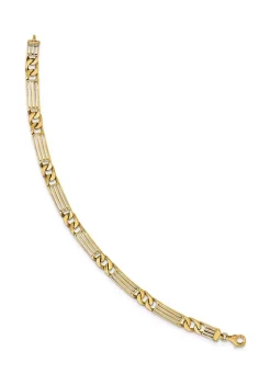 Budget ✨ Mens 14K Yellow Gold Polished Link Bracelet by Belk & Co. 🎁 -DealsBelk & Co. Store Belk 35740