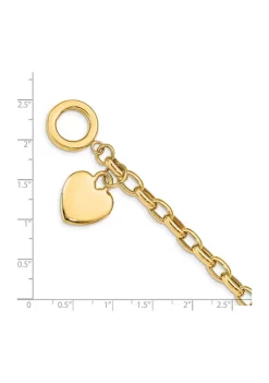 Flash Sale ✔️ 14K Yellow Gold Heart Charm Bracelet by Belk & Co. 🌟 -DealsBelk & Co. Store Belk 35744