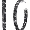 Buy 🔥 4.25 ct. t.w. Black and White Diamond Inside Outside Hoop Earrings in 14k White Gold by Belk & Co. ✔️