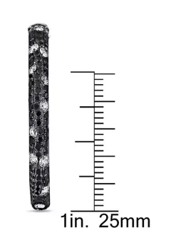 Buy 🔥 4.25 ct. t.w. Black and White Diamond Inside Outside Hoop Earrings in 14k White Gold by Belk & Co. ✔️ -DealsBelk & Co. Store Belk 35747