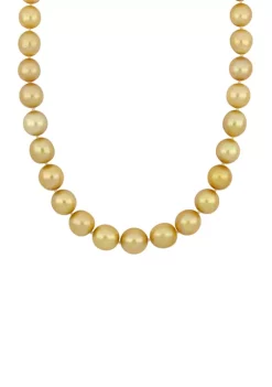 Wholesale 👍 10-12.5 Millimeter Cultured South Sea Pearl Necklace with 14K Yellow Gold by Belk & Co. 👍 -DealsBelk & Co. Store Belk 35755