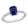 Top 10 ⌛ 1.76 ct. t.g.w. Blue Sapphire and 1/7 ct. t.w. Diamond Solitaire Ring in 14K White Gold by Belk & Co. 🔔