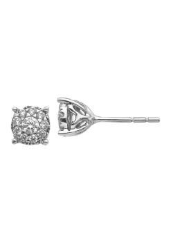 Best Pirce 🔔 1/2 ct. t.w. Lab Grown Diamond Earrings in 14K White Gold by Belk & Co. 🛒