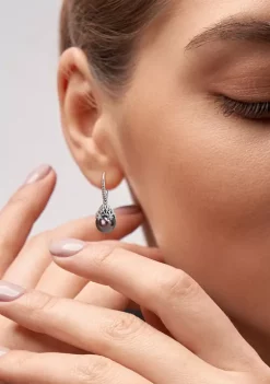 Best reviews of 🔥 9-10MM Tahitian Cultured Pearl Filigree Drop Earrings in 14k White Gold by Belk & Co. ⌛ -DealsBelk & Co. Store Belk 35796