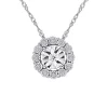 Cheap 🔔 1/8 ct. t.w. Diamond Cluster Circular Pendant with Chain in 10K White Gold by Belk & Co. ✔️