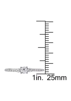 Promo ❤️ Lab Created 1/3 CT TGW Created White Sapphire and Diamond Accent Promise Ring in Sterling Silver by Belk & Co. ✨ -DealsBelk & Co. Store Belk 3582