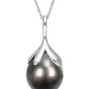 Wholesale 💯 10-11MM Tahitian Cultured Pearl Necklace in 14k White Gold by Belk & Co. 🎉