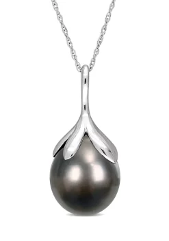 Wholesale 💯 10-11MM Tahitian Cultured Pearl Necklace in 14k White Gold by Belk & Co. 🎉 -DealsBelk & Co. Store Belk 35848