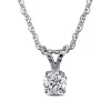 New 🛒 1/5 ct. t.w. Diamond Solitaire Pendant with Chain in 14K White Gold by Belk & Co. 👍