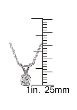 New 🛒 1/5 ct. t.w. Diamond Solitaire Pendant with Chain in 14K White Gold by Belk & Co. 👍 -DealsBelk & Co. Store Belk 35851