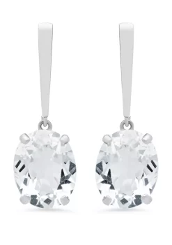 Top 10 🎉 6 ct. t.w. White Topaz Drop Earrings by Belk & Co. 👍