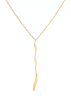 Promo 😀 Drop Twisted Necklace in 14K Yellow Gold by Belk & Co. 👍