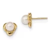 Best reviews of ✨ 14K Yellow Gold 5-6mm White Button Freshwater Cultured Pearl Post Earrings by Belk & Co. ❤️
