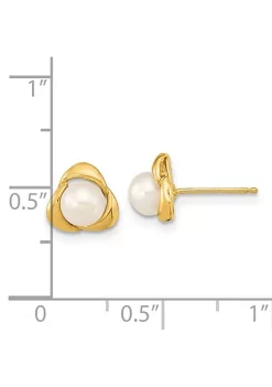 Best reviews of ✨ 14K Yellow Gold 5-6mm White Button Freshwater Cultured Pearl Post Earrings by Belk & Co. ❤️ -DealsBelk & Co. Store Belk 35908