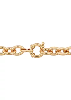 Buy 👍 Oval Link Bracelet in Yellow Plated Sterling Silver by Belk & Co. ✔️ -DealsBelk & Co. Store Belk 35929
