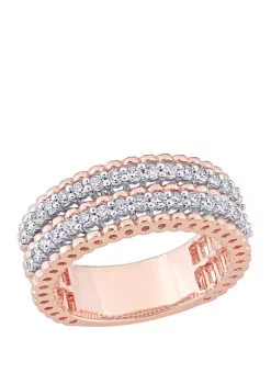 Wholesale 🌟 1/2 ct. t.w. Diamond Double Row Anniversary Band in 14K Yellow Gold by Belk & Co. ⌛ -DealsBelk & Co. Store Belk 35972