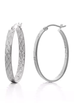 Best Pirce ⭐ Hoop Earrings in Sterling Silver by Belk & Co. 👍 -DealsBelk & Co. Store Belk 3599