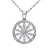 Best Sale 🥰 Diamond Flower Pendant in 14k White Gold by Belk & Co. ✔️