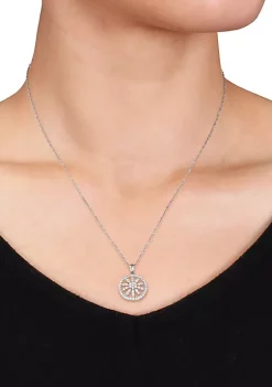 Best Sale 🥰 Diamond Flower Pendant in 14k White Gold by Belk & Co. ✔️ -DealsBelk & Co. Store Belk 36012