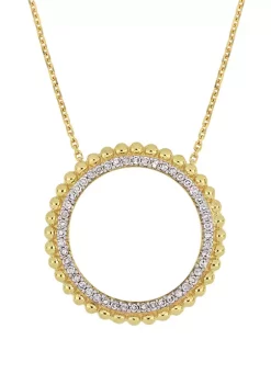 Buy 🌟 1/4 ct. t.w. Diamond Circle Necklace in 14K Yellow Gold by Belk & Co. 🎉 -DealsBelk & Co. Store Belk 36017