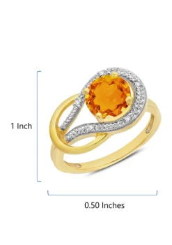 Best Sale ❤️ 10K Yellow Gold Citrine and Diamond Accent Ring by Belk & Co. 🛒 -DealsBelk & Co. Store Belk 36037