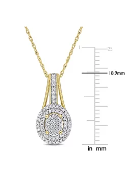 Discount 🌟 1/4 ct. t.w. Diamond Double Halo Oval Cluster Pendant with Chain in 10K Yellow Gold by Belk & Co. 🔔 7 Discount 🌟 1/4 ct. t.w. Diamond Double Halo Oval Cluster Pendant with Chain in 10K Yellow Gold by Belk & Co. 🔔 -DealsBelk & Co. Store Belk 36041