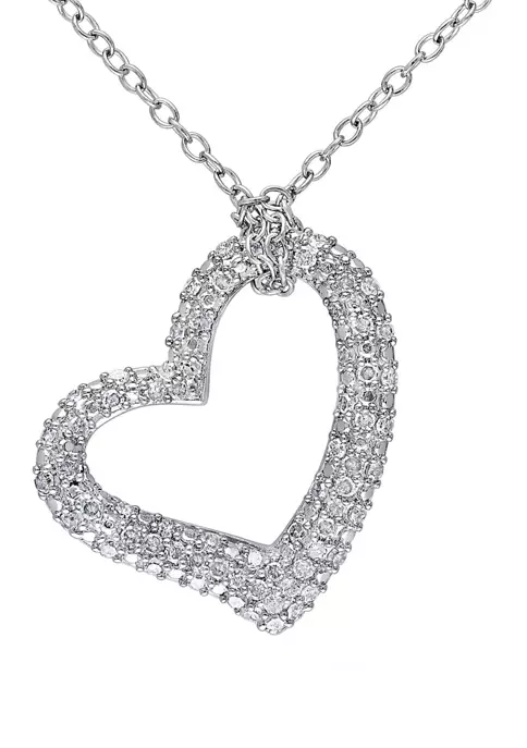 Coupon ⭐ 1/3 ct. t.w. Diamond Heart Pendant with Chain in Sterling Silver by Belk & Co. ❤️ 3 Coupon ⭐ 1/3 ct. t.w. Diamond Heart Pendant with Chain in Sterling Silver by Belk & Co. ❤️ - Image 3