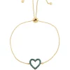 Discount ✨ Created Emerald Heart Chain Bracelet in 10K Gold by Belk & Co. 🔔