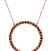 Hot Sale 🔔 1.37 ct. t.w. Garnet Circle of Life Pendant with Chain in 10k Rose Gold by Belk & Co. 🥰
