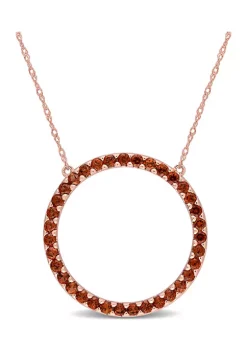 Hot Sale 🔔 1.37 ct. t.w. Garnet Circle of Life Pendant with Chain in 10k Rose Gold by Belk & Co. 🥰 -DealsBelk & Co. Store Belk 36070