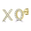 Outlet 🛒 Diamond Accent XO Stud Earrings in 14K Yellow Gold by Belk & Co. ⌛