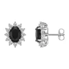 Buy 🛒 2.4 ct. t.w. Black Onyx and 1 ct. t.w. Created White Sapphire Earrings in Sterling Silver by Belk & Co. ✨