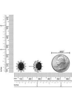 Buy 🛒 2.4 ct. t.w. Black Onyx and 1 ct. t.w. Created White Sapphire Earrings in Sterling Silver by Belk & Co. ✨ -DealsBelk & Co. Store Belk 36092