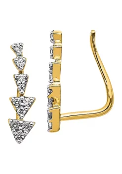 Best Pirce 🤩 1/8 ct. t.w. Diamond Earrings in 14K Yellow Gold by Belk & Co. 😍