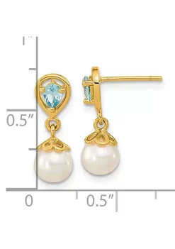 Brand new ๐ฏ 3.14 ct. t.w. Blue Topaz and 6-7mm Freshwater Cultured Pearl Light Swiss Blue Topaz Dangle Post Earrings in 14K Yellow Gold by Belk & Co. ๐ 9 Brand new ๐ฏ 3.14 ct. t.w. Blue Topaz and 6-7mm Freshwater Cultured Pearl Light Swiss Blue Topaz Dangle Post Earrings in 14K Yellow Gold by Belk & Co. ๐ -DealsBelk & Co. Store Belk 36110