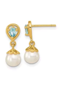 Brand new ๐ฏ 3.14 ct. t.w. Blue Topaz and 6-7mm Freshwater Cultured Pearl Light Swiss Blue Topaz Dangle Post Earrings in 14K Yellow Gold by Belk & Co. ๐ 11 Brand new ๐ฏ 3.14 ct. t.w. Blue Topaz and 6-7mm Freshwater Cultured Pearl Light Swiss Blue Topaz Dangle Post Earrings in 14K Yellow Gold by Belk & Co. ๐ -DealsBelk & Co. Store Belk 36112