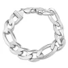 Hot Sale ⌛ 14.5MM Figaro Chain Anklet in Sterling Silver, 9" by Belk & Co. ⌛