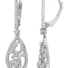 Best Sale 🎁 3/4 ct. t.w. Created Moissanite Dangle Earrings in Sterling Silver by Belk & Co. 🎁
