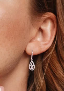 Best Sale 🎁 3/4 ct. t.w. Created Moissanite Dangle Earrings in Sterling Silver by Belk & Co. 🎁 -DealsBelk & Co. Store Belk 36125