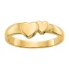 Outlet ⌛ 14K Yellow Gold Polished Adjoining Hearts Ring by Belk & Co. 🎉