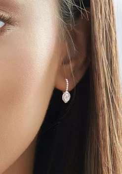 Coupon 😉 1.5 ct. t.w. Created Moissanite Oval Halo Earrings in Sterling Silver by Belk & Co. ❤️ -DealsBelk & Co. Store Belk 36149